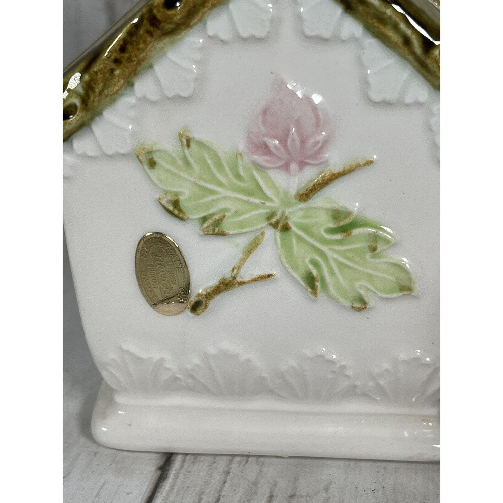 Ceramic Cream Sugar And Napkin Holder Nevco Floral Vintage - Picture 6 of 6